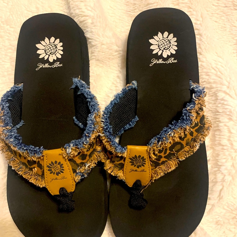 Yellow Box Flip Flops